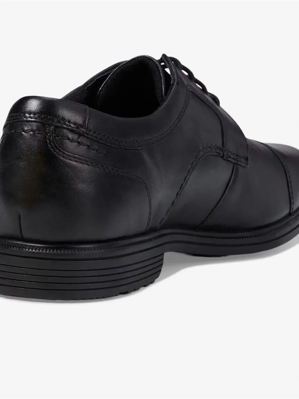 Rockport Black Cap-Toe Derby Lace-Up Shoes